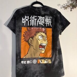 Jujutsu Kaisen Yuji Itadori Anime Graphic Tee Tie Dye Streetwear Size Small